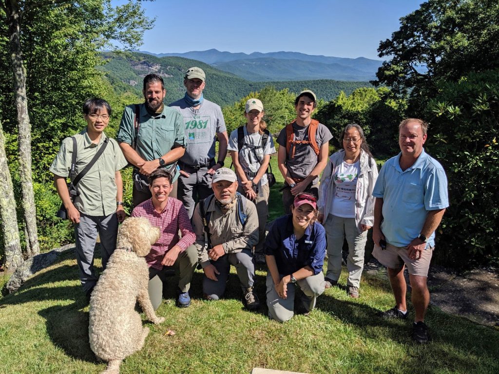 Appalachian Mountains view with SHR staff members