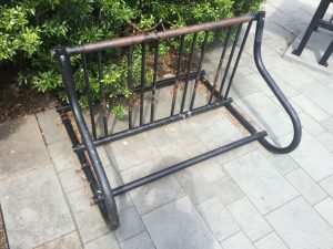 Old bike rack at the Arnold Arboretum