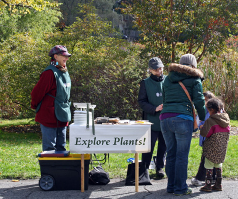 Volunteer Interpreters explore plants with visitors. Photographs by Jon Hetman, Nancy Sableski, Kevin Schofield, and Julie Warsowe.