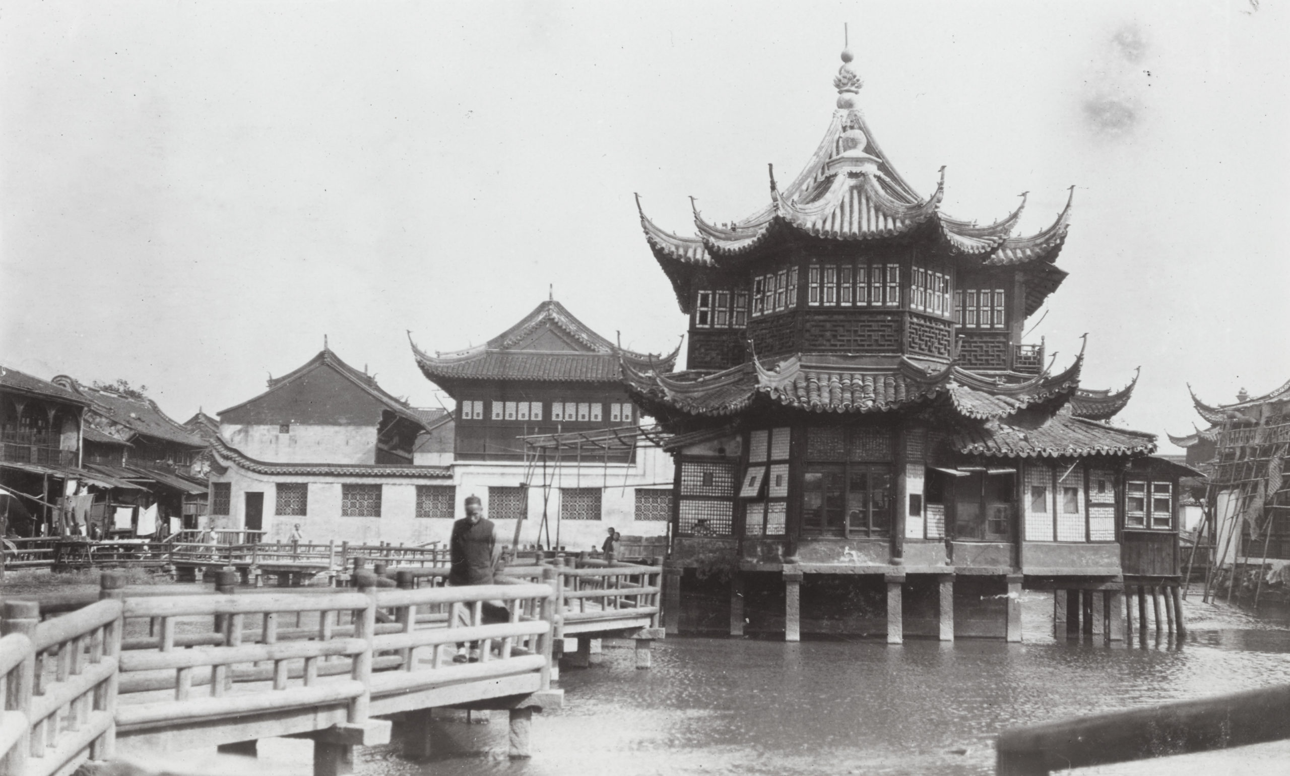 Huxinting tea house in Shanghai, China. Photograph by John Jack, November 3, 1905.