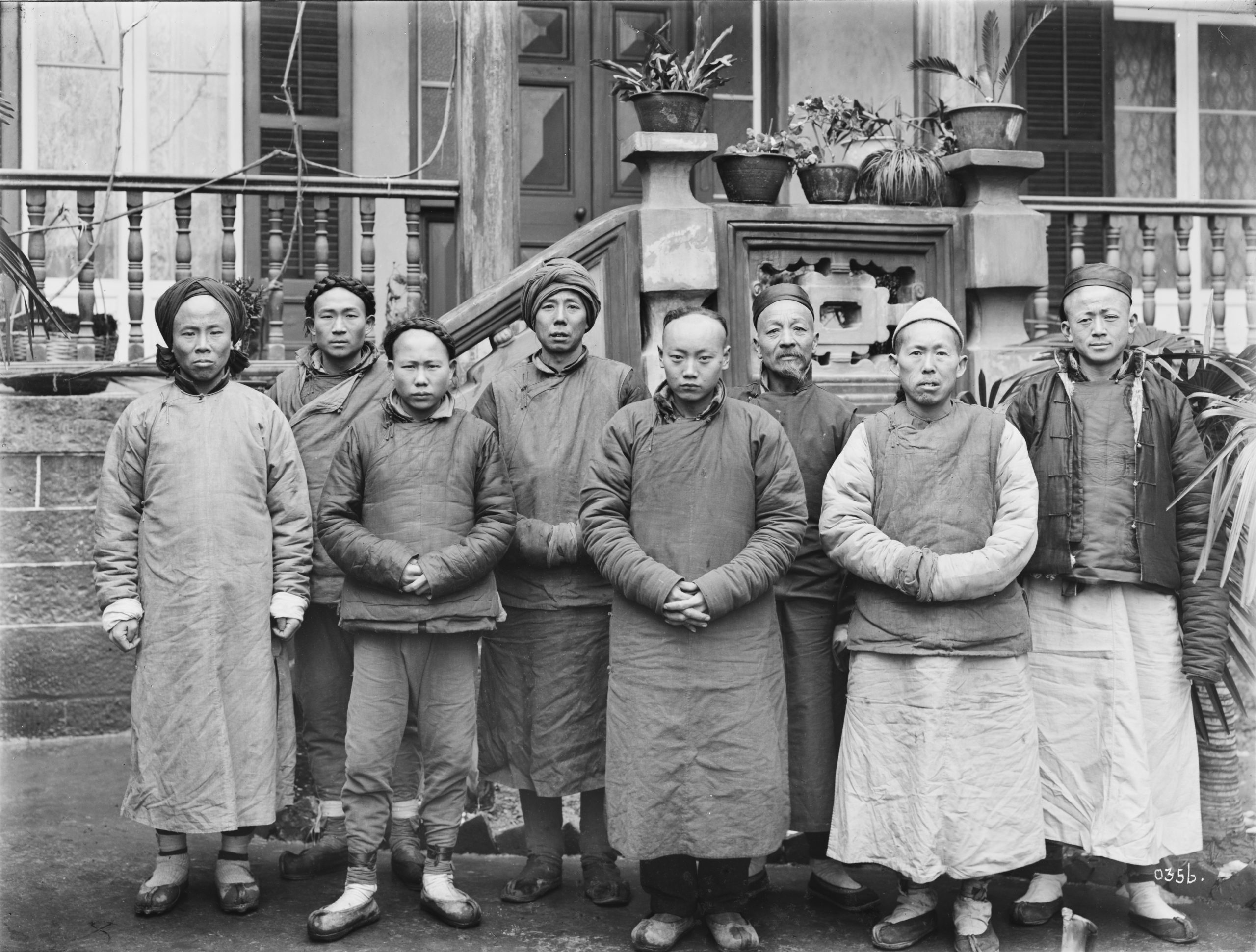 Ernest Wilson photographed his plant collecting team in Yichang, Hubei Province in February 1911 as he was about the leave China for the last time. He says in his caption for this image, "My Chinese collectors, all faithful and true."