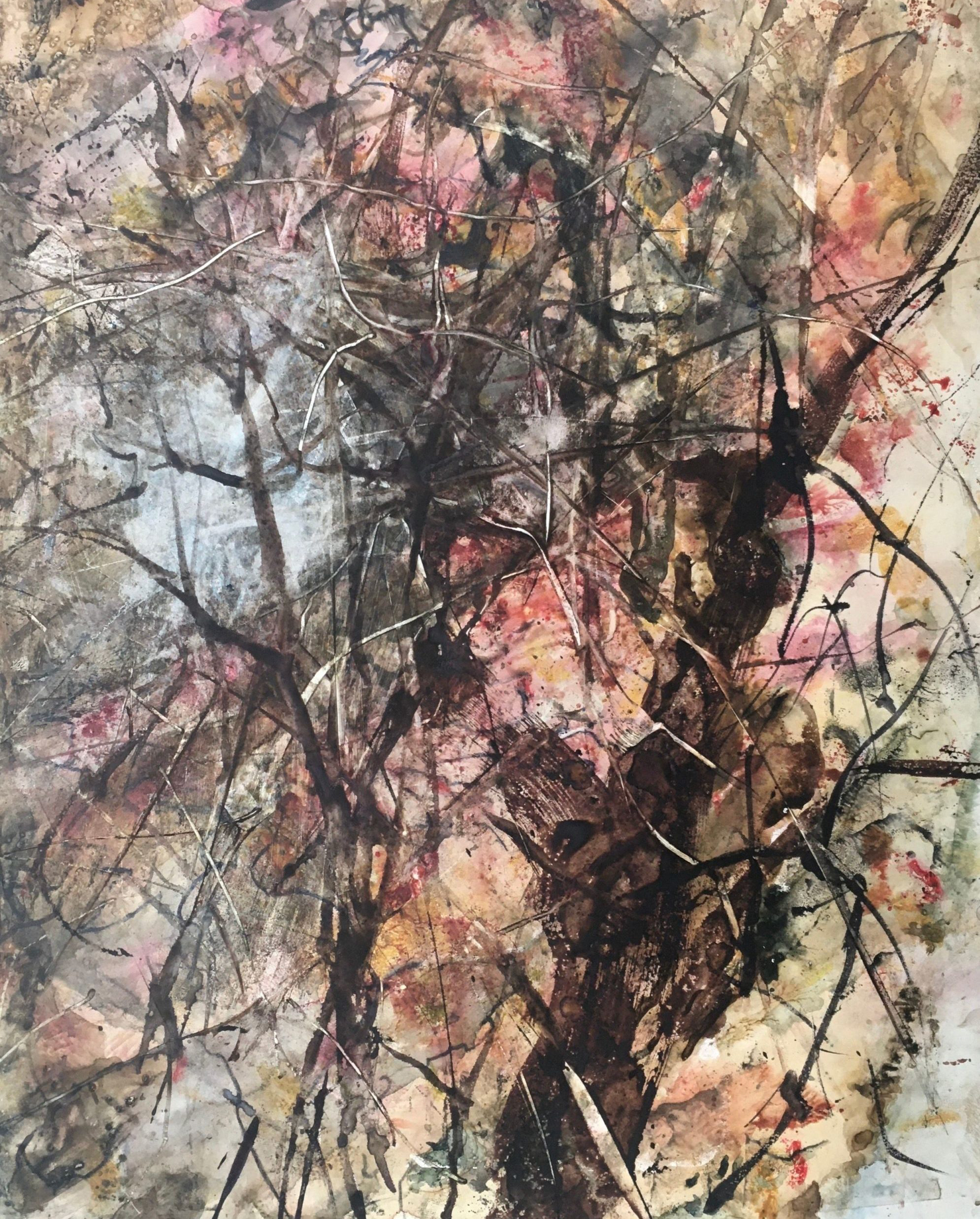 Watercolor of branches intertwined