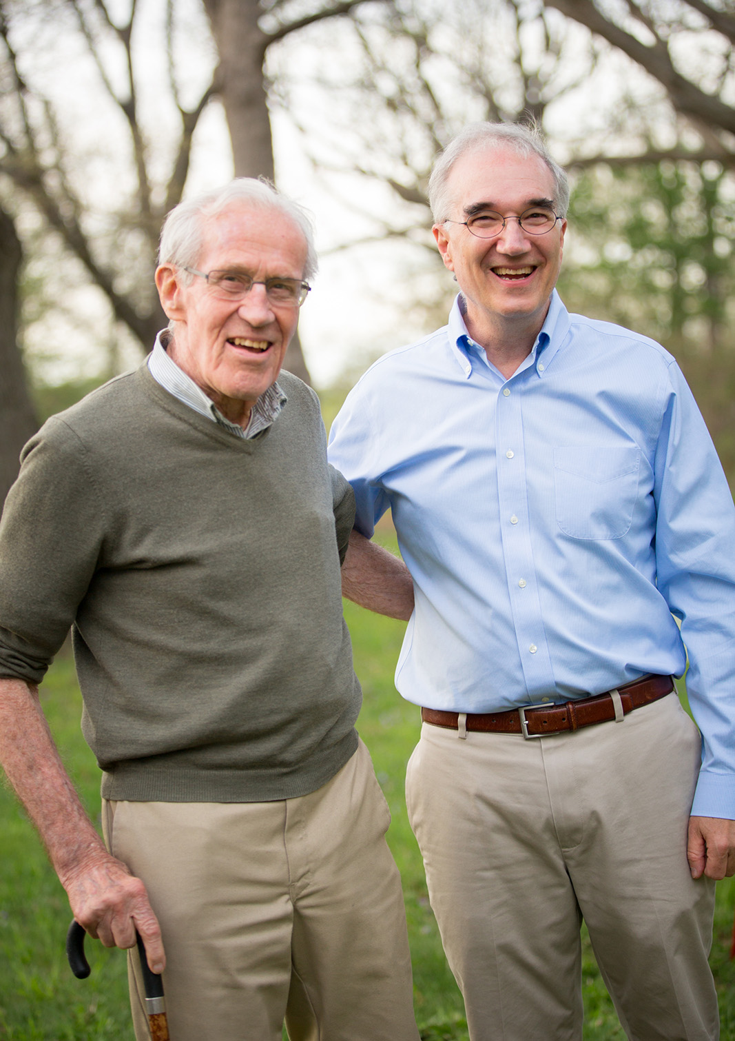 Willard Hunnewell and Director Ned Friedman at the Arnold Arboretum in 2018