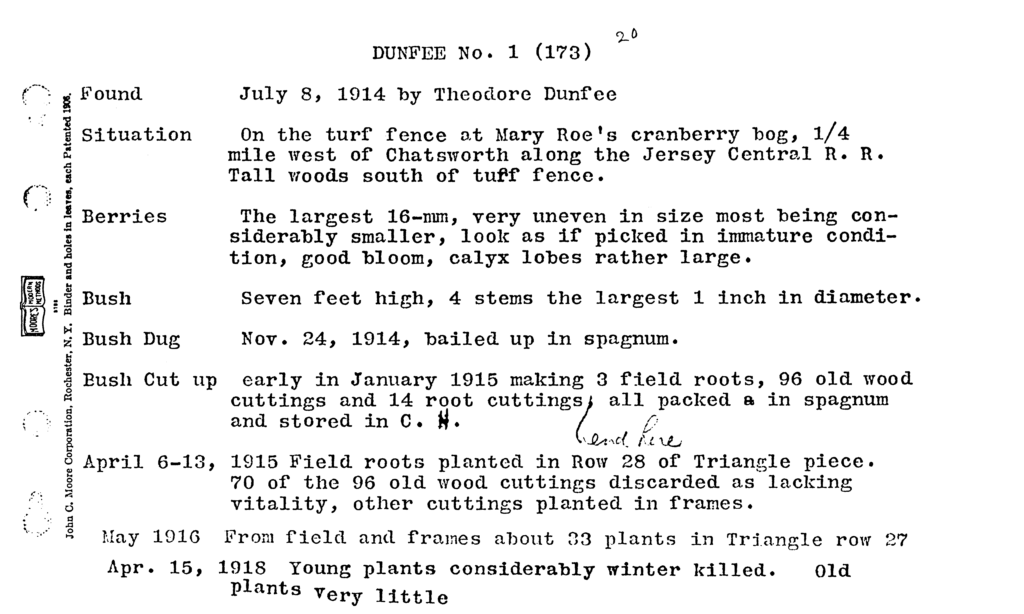 Image of horticultural logbook