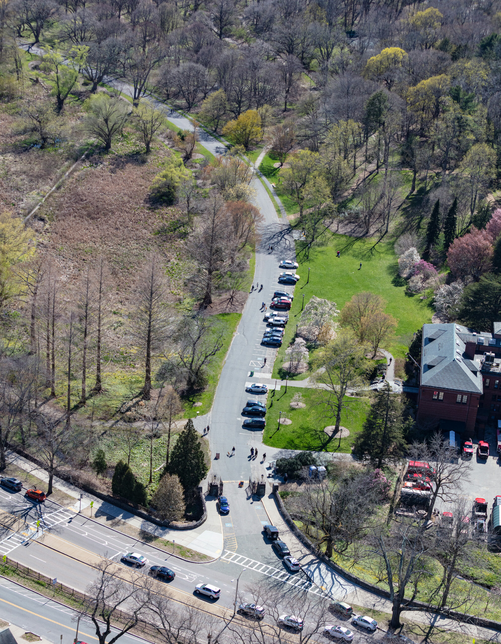 Birds eye view of Arborway Gate existing condition