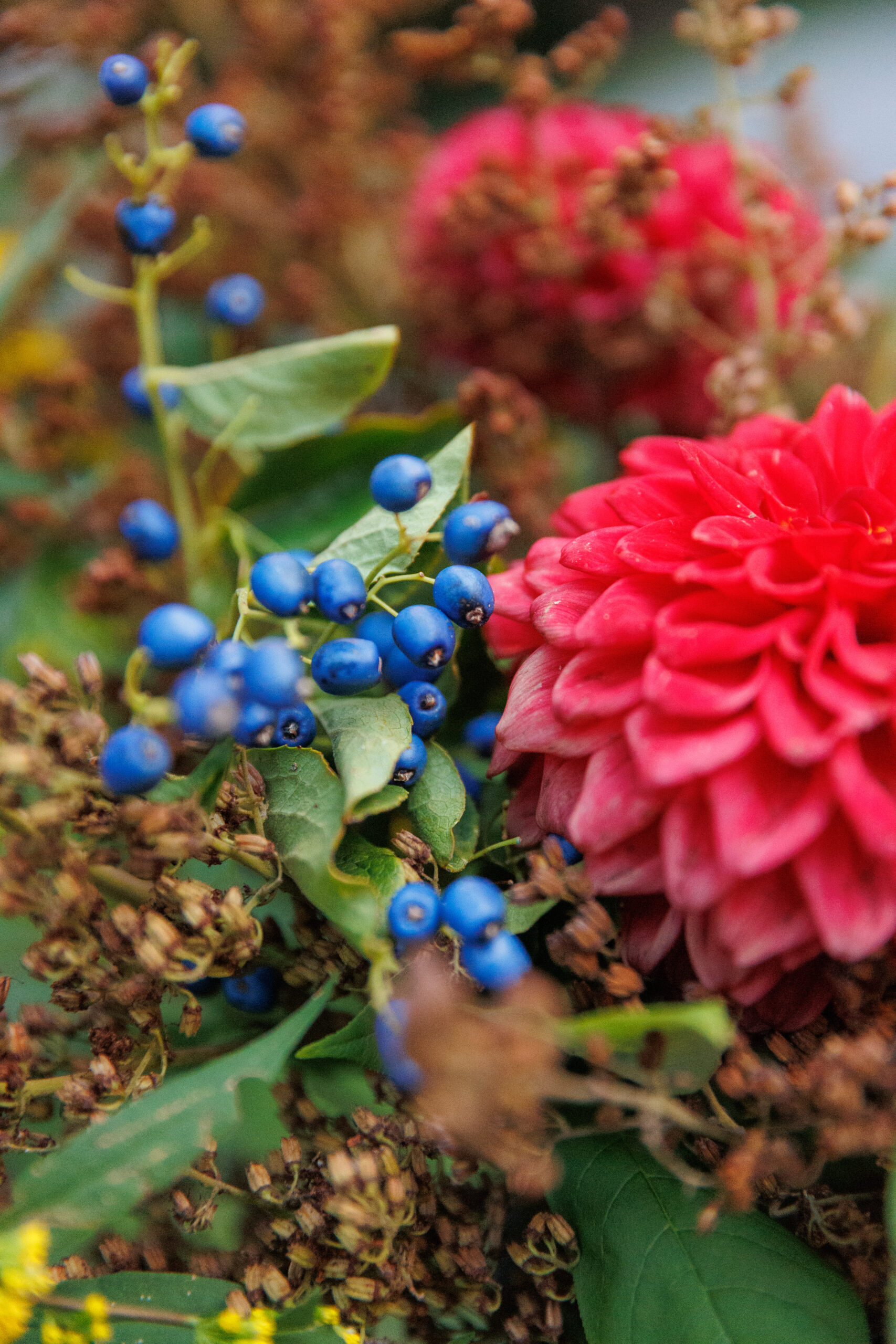 Cut flower arrangement at Magical Meanderings Autumn Dinner, September 19, 2023
