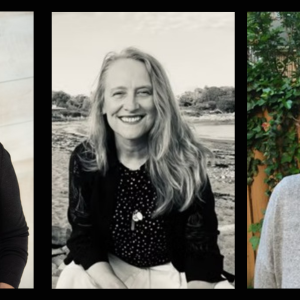 Headshots of three women